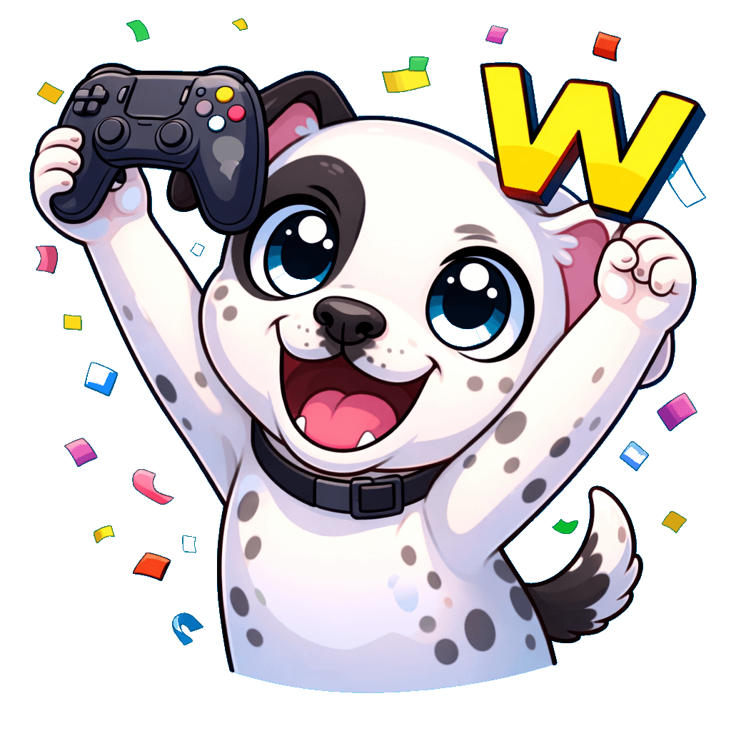 Chibi pup Victory emote