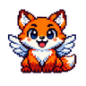 Winged fox character reference